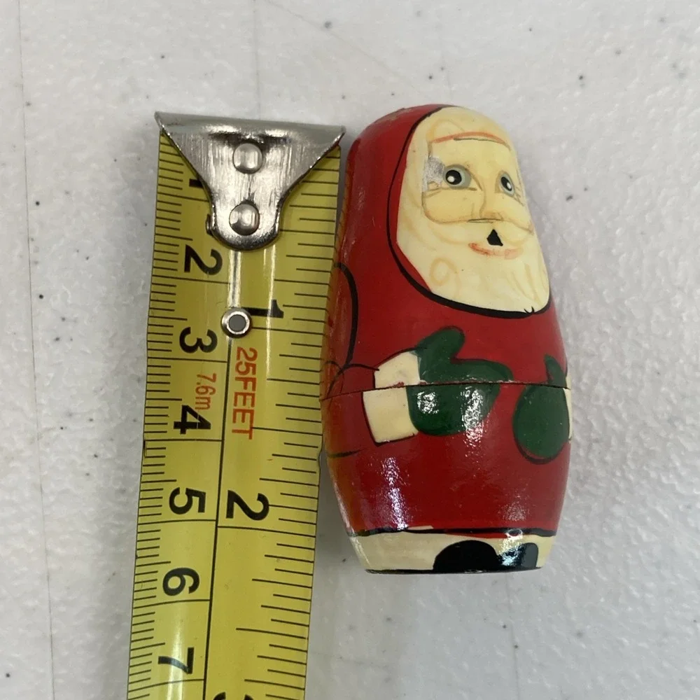 Vintage Santa Family Christmas Nesting Dolls‎ Set of 3 Gingerbread Boy Doll